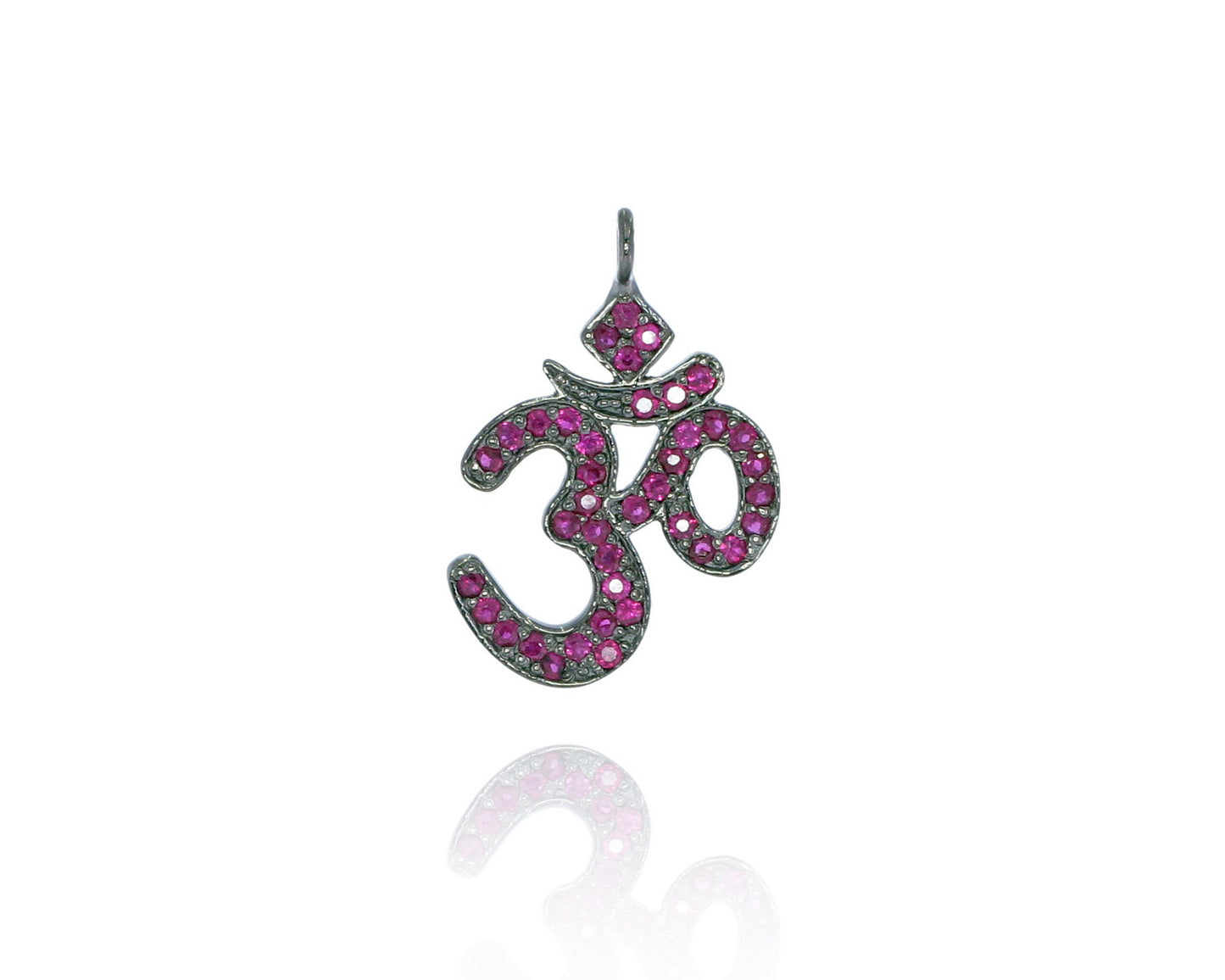 Om Blue Sapphire Charms