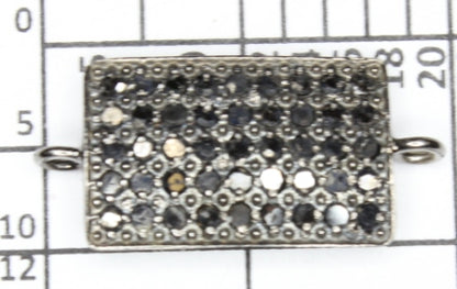 Rectangle Shape Pave Diamond Charm