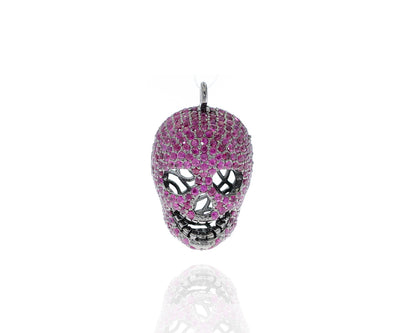 Skull Face Sterling Silver Pendant