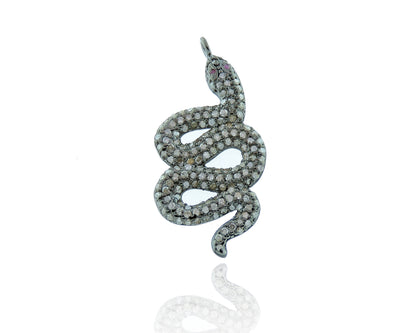 Silver and Diamond Pave Charms
