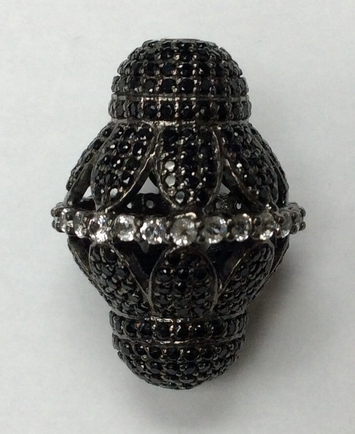 Roundel Black Spinel Bead