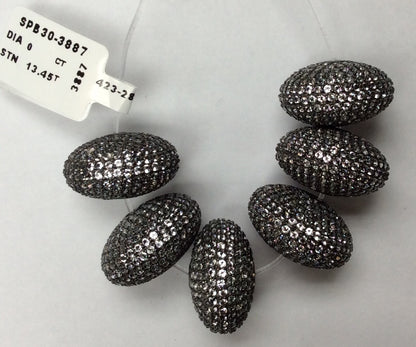 Roundel White Topaz Bead