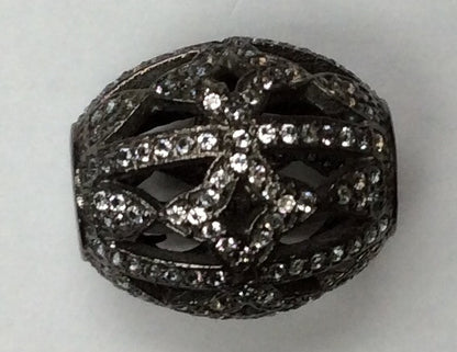 Oval White Topaz Bead