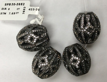 Oval White Topaz Bead