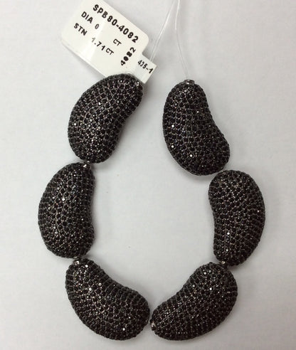 Nugget Black Spinel Bead