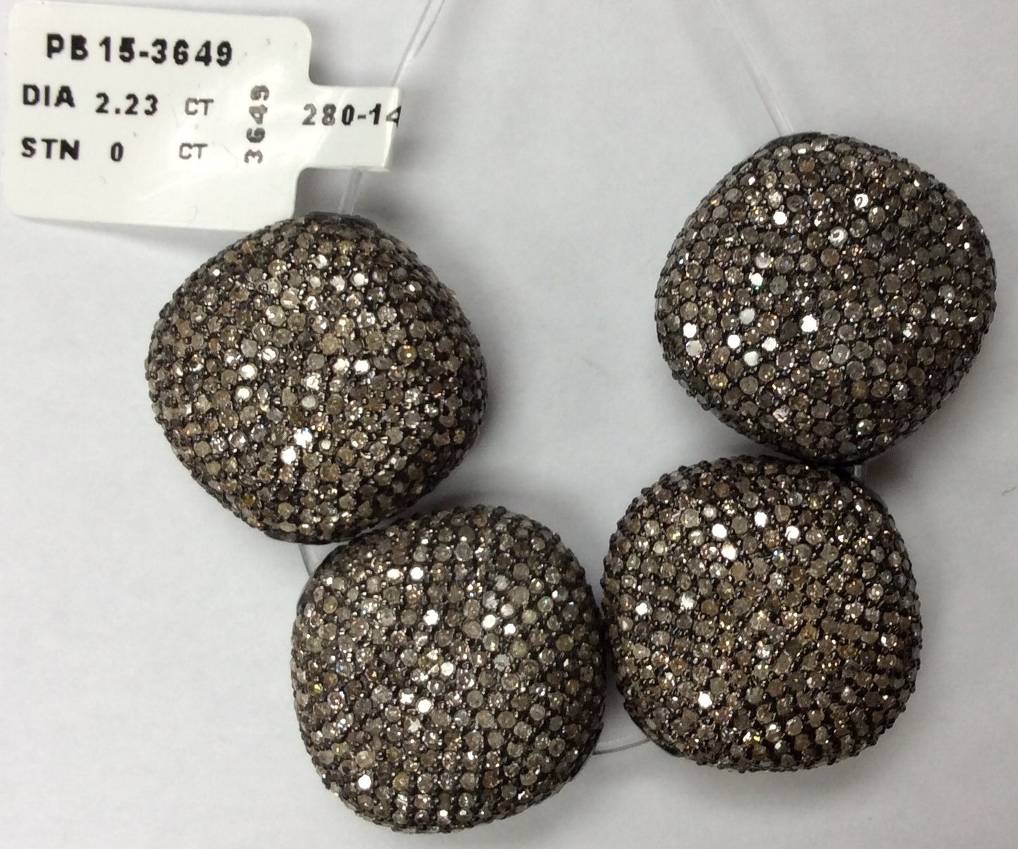 Square Diamond Bead .925 Oxidized Sterling Silver Diamond Beads, Genuine handmade pave diamond Beads Size Approx 0.72"(10 x 18 x 18 MM)