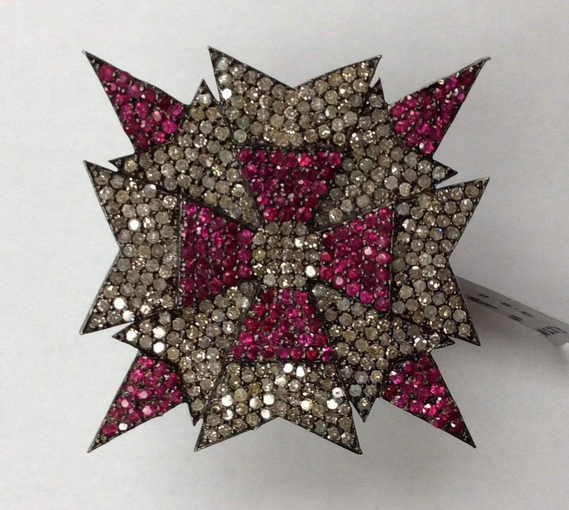 Diamond and Ruby Designer Ring