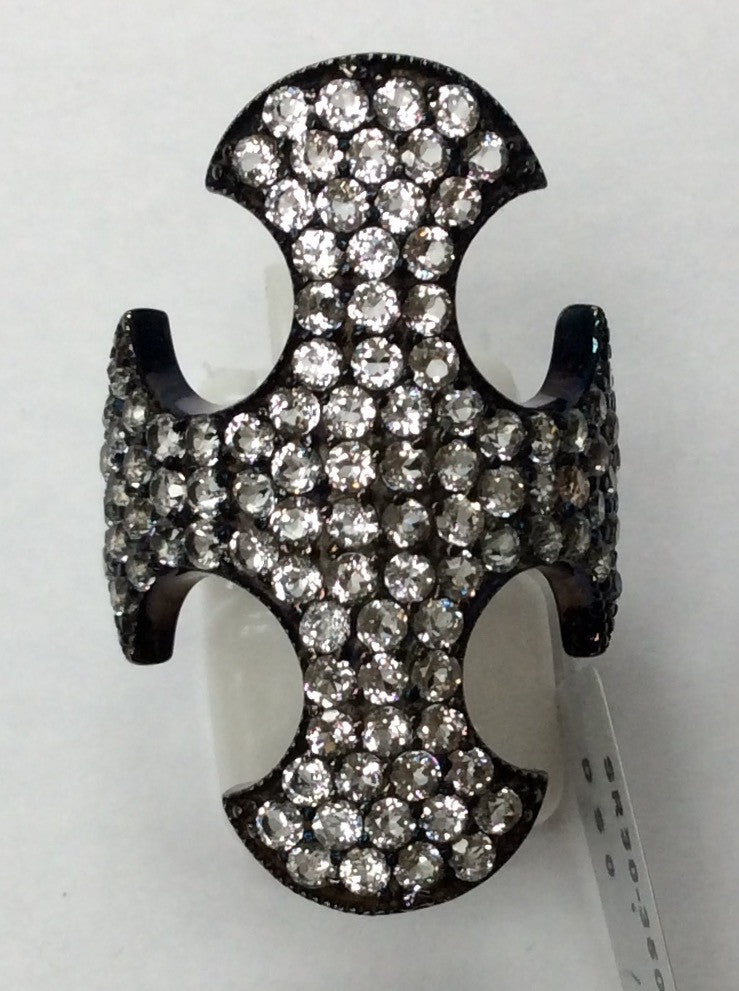 Cross White Topaz Ring