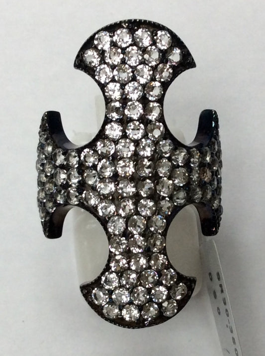 Cross White Topaz Ring