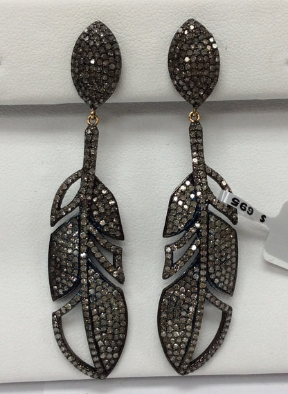 Leaf Earring Diamond