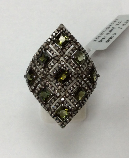 Diamond and Tourmaline Ring