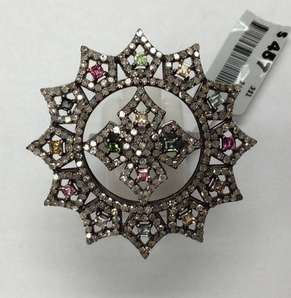 DIAMOND AND MULTI TOURMALINE RINGS