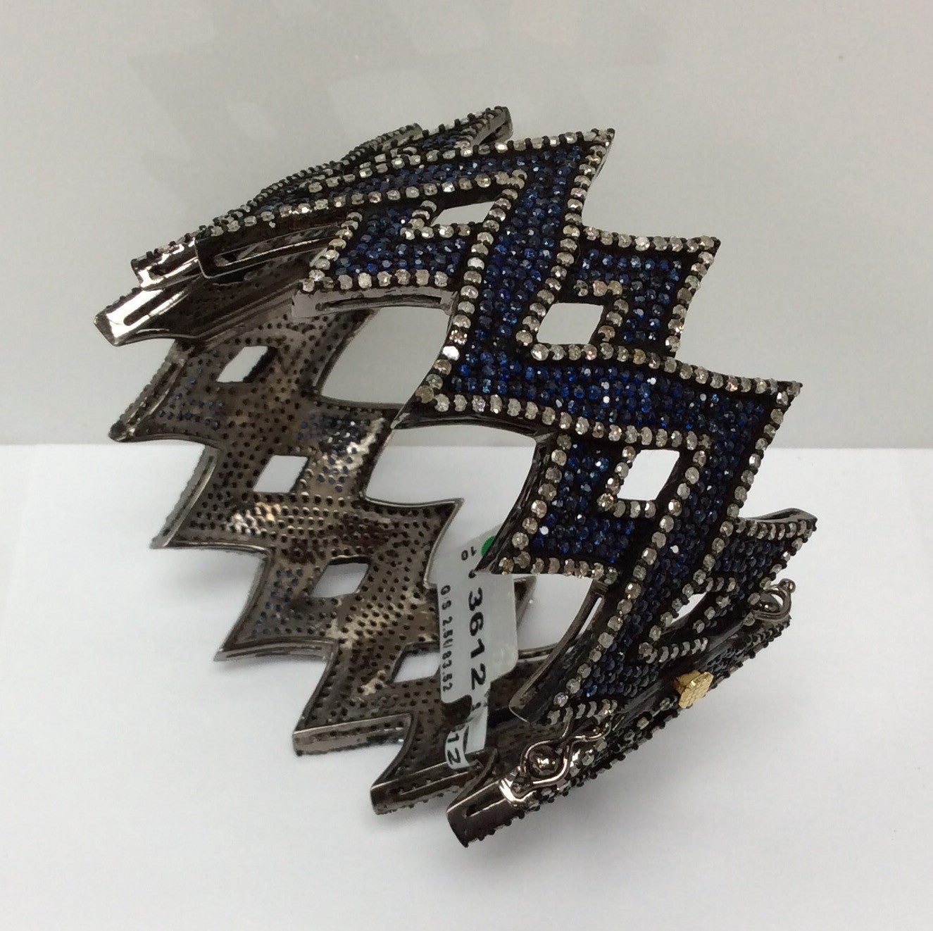 Diamond And Natural Blue Sapphire Bangles