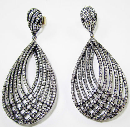 Large Oval Drop Open Earrings