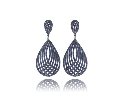 Large Oval Drop Open Earrings