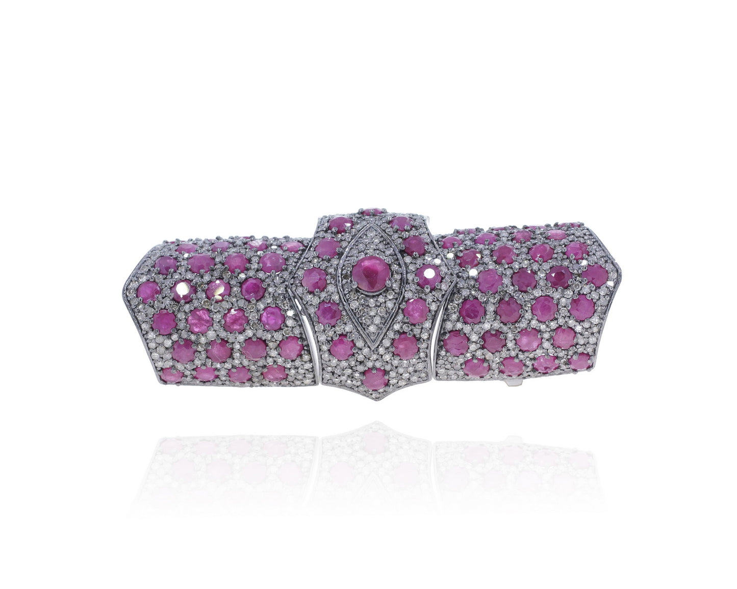 Tunnel Designer Ring Studed with Diamond and Gemstones