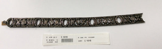 Diamond and Silver Black Rhodium Finish Bracelets .