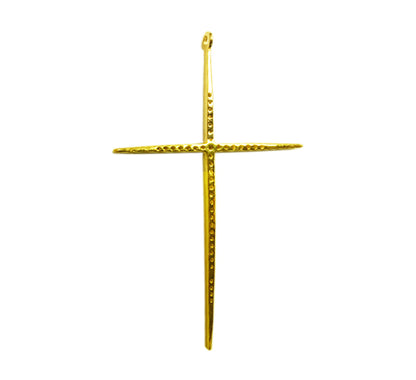 14K Solid Gold Cross Diamond Pendants