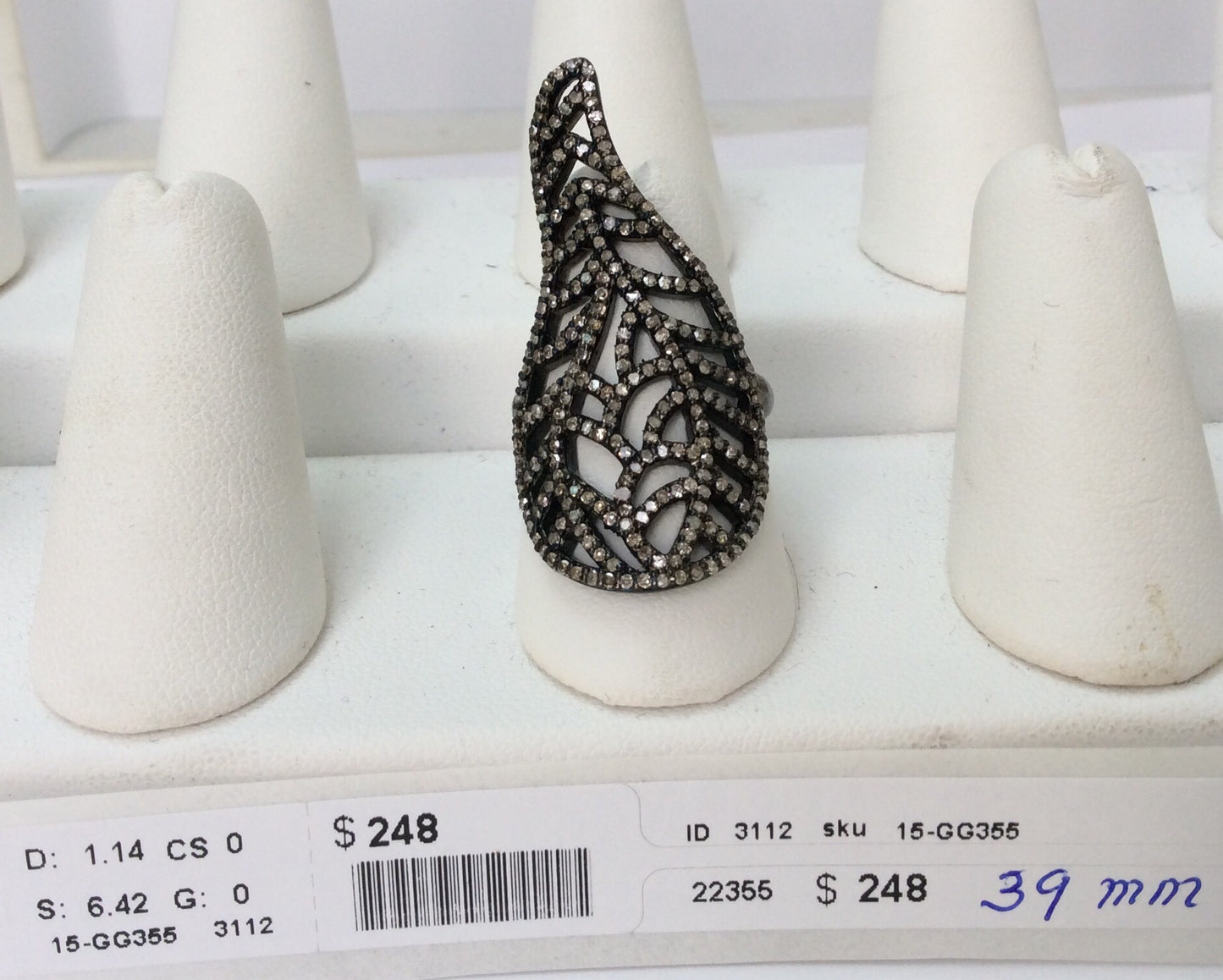 Diamond Full Leaf Shape Diamond Ring