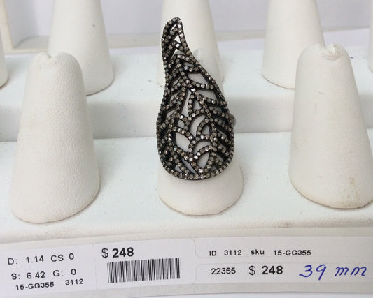 Diamond Full Leaf Shape Diamond Ring