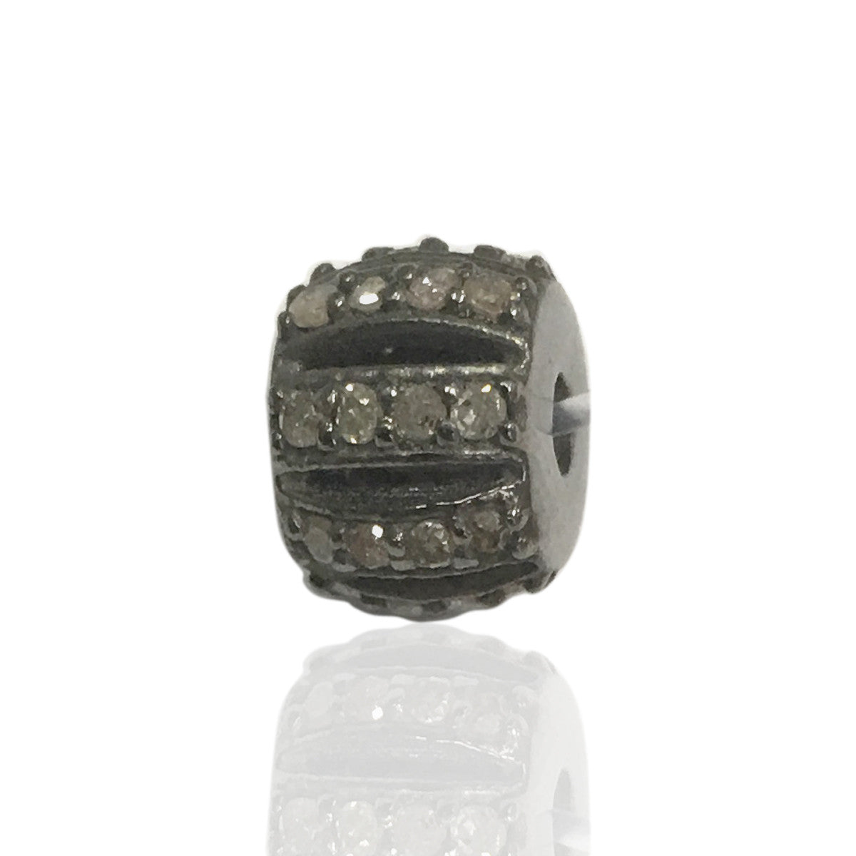 DONUT SHAPE PAVE DIAMOND BEADS
