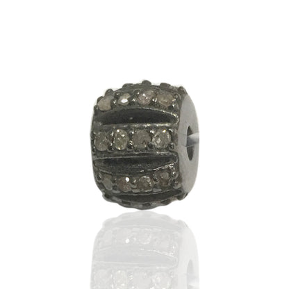 DONUT SHAPE PAVE DIAMOND BEADS