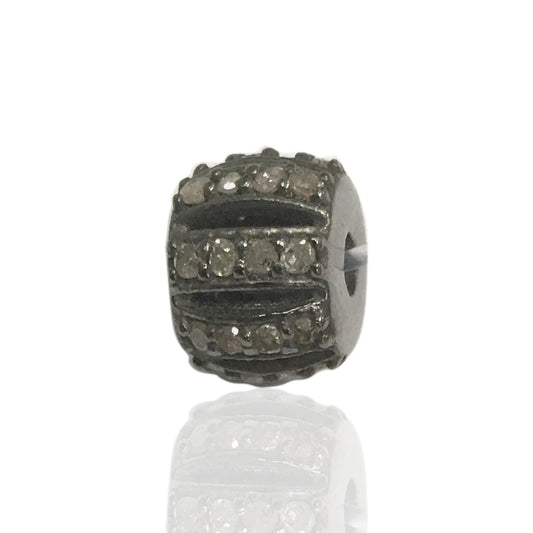 DONUT SHAPE PAVE DIAMOND BEADS