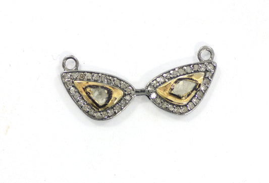 Silver Diamond Pendants .925 Oxidized Sterling Silver Diamond Pendants, Genuine handmade pave diamond Pendant Size Approx 1.00"(8 x 25 MM)