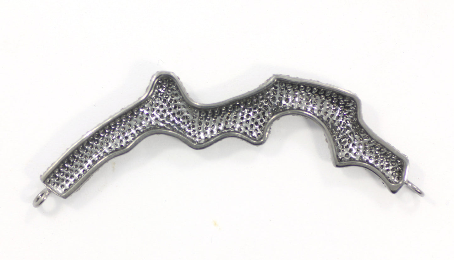 Silver Diamond Pendants .925 Oxidized Sterling Silver Diamond Pendants, Genuine handmade pave diamond Pendant Size Approx 2.40"(60 x 6 MM)
