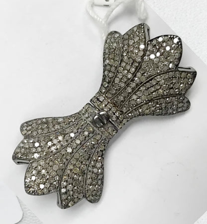 Bow Tie Shape Diamond Pendants & Charms.