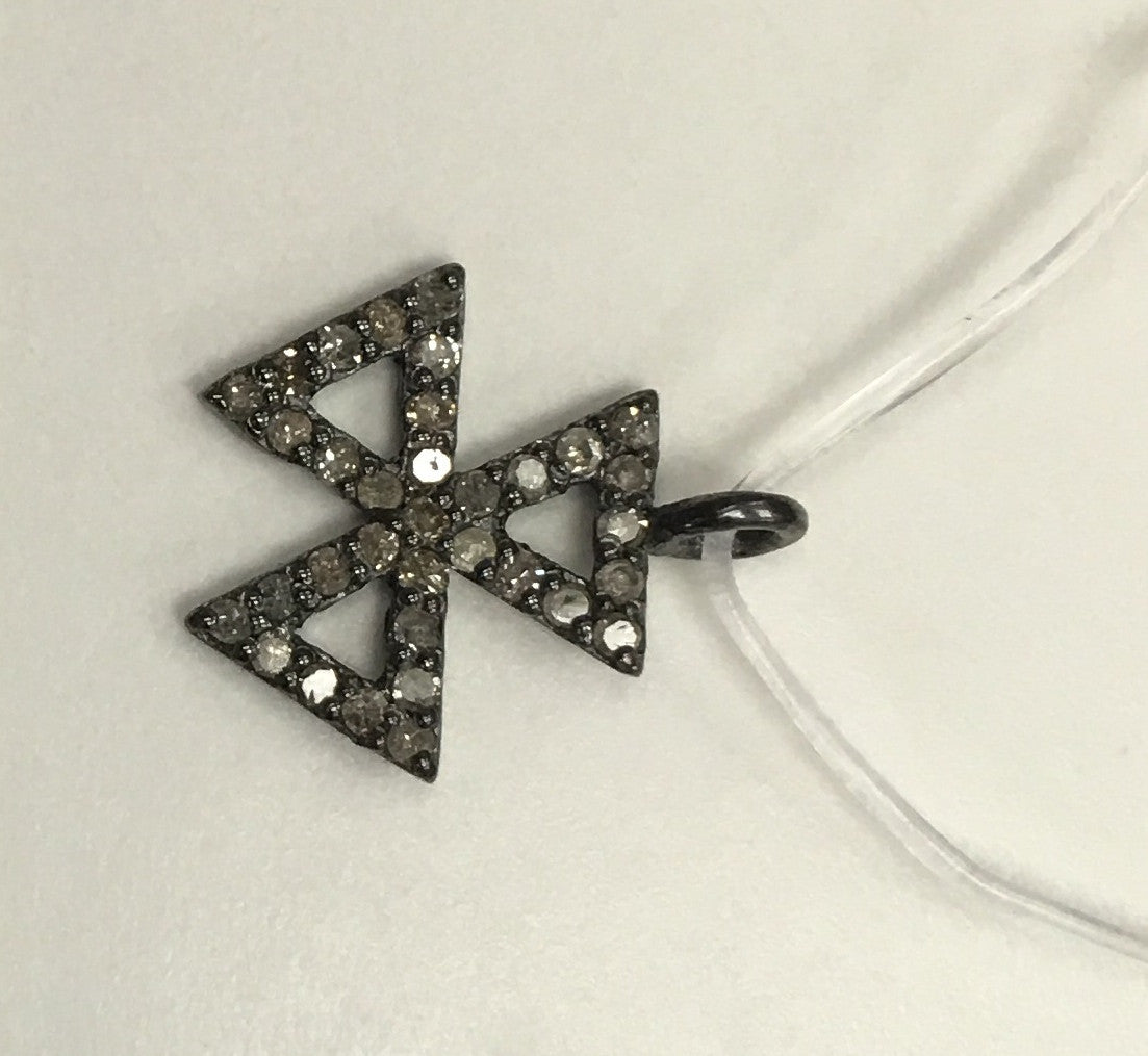 Vintage Diamond Silver Charm