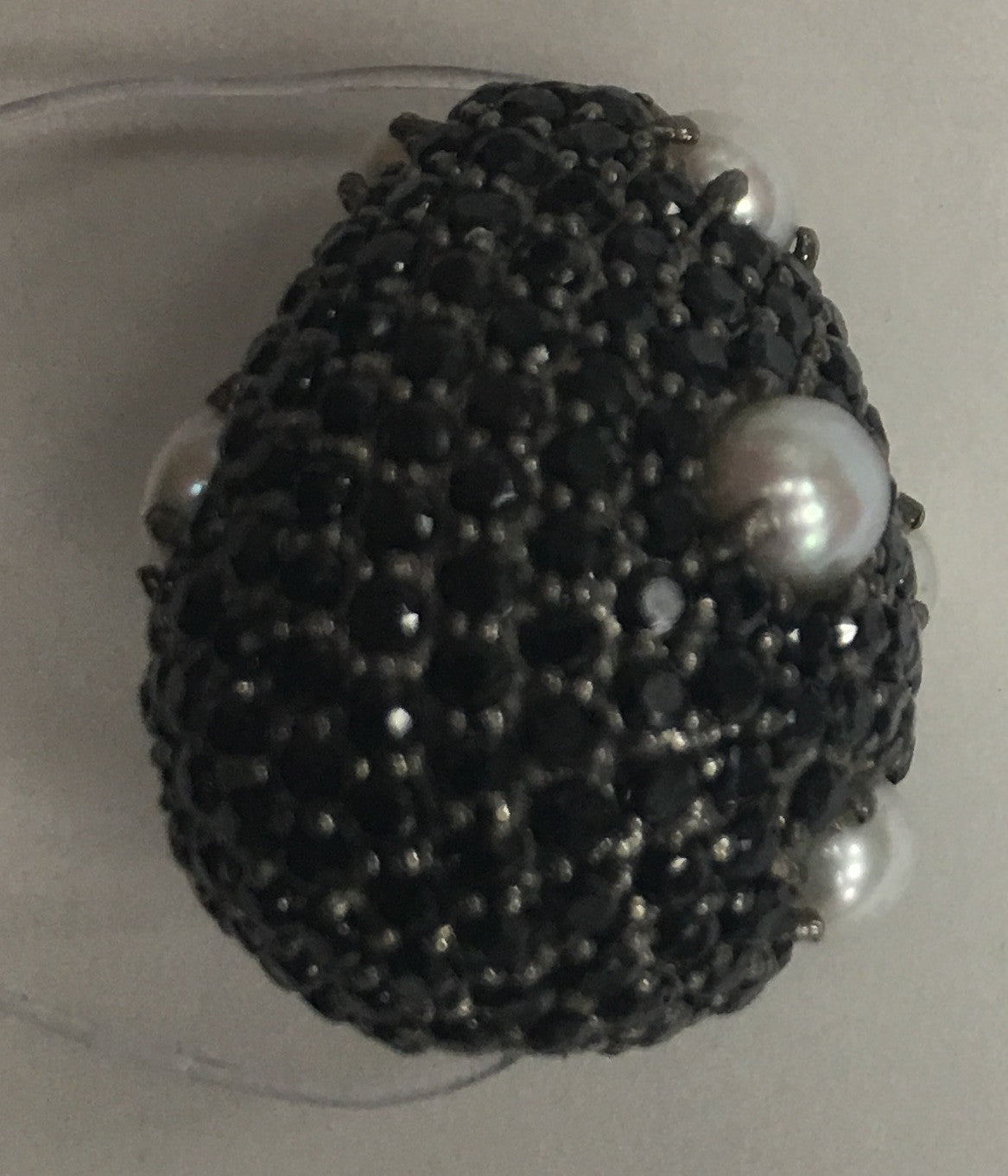 SILVER GEMSTONE PAVE BEADS