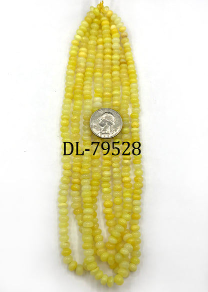 Opal Beads Smooth Rondelle, Dyed Colours