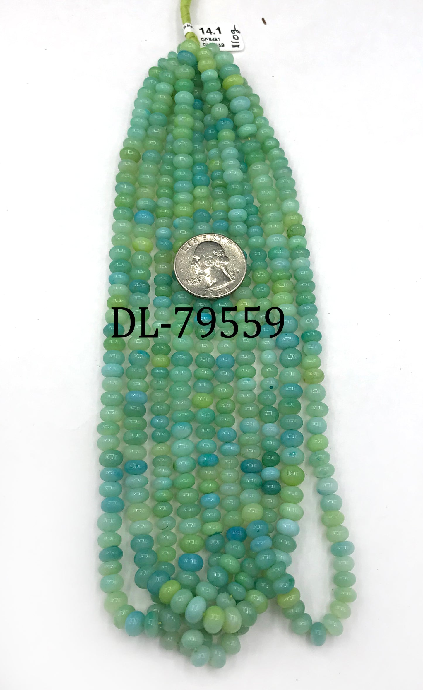 Opal Beads Smooth Rondelle, Dyed Colours