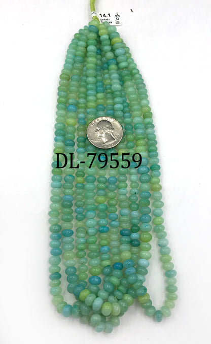 Opal Beads Smooth Rondelle, Dyed Colours