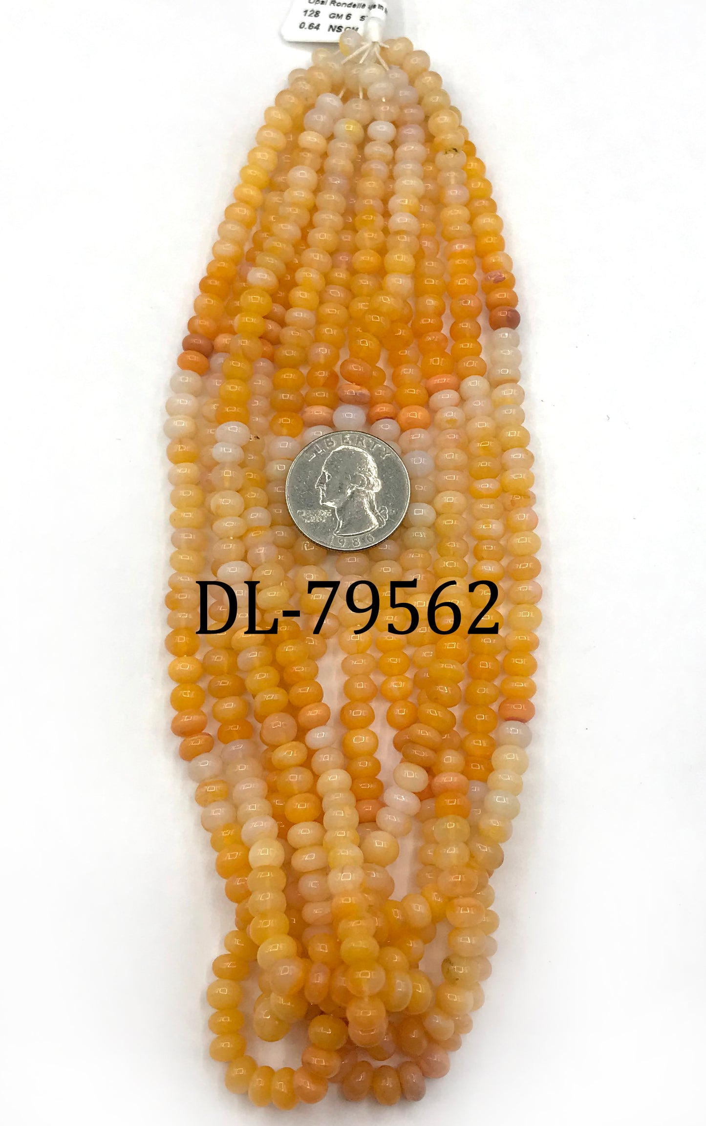 Opal Beads Smooth Rondelle, Dyed Colours