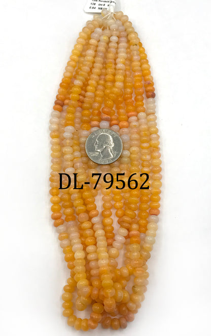 Opal Beads Smooth Rondelle, Dyed Colours