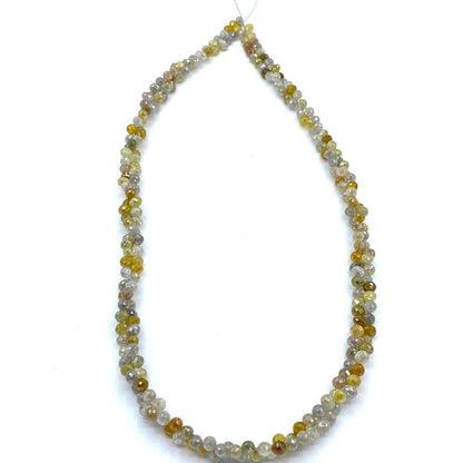 Multi Color Diamond Beads Faceted Tear drop Top side drilled,  16” strand
