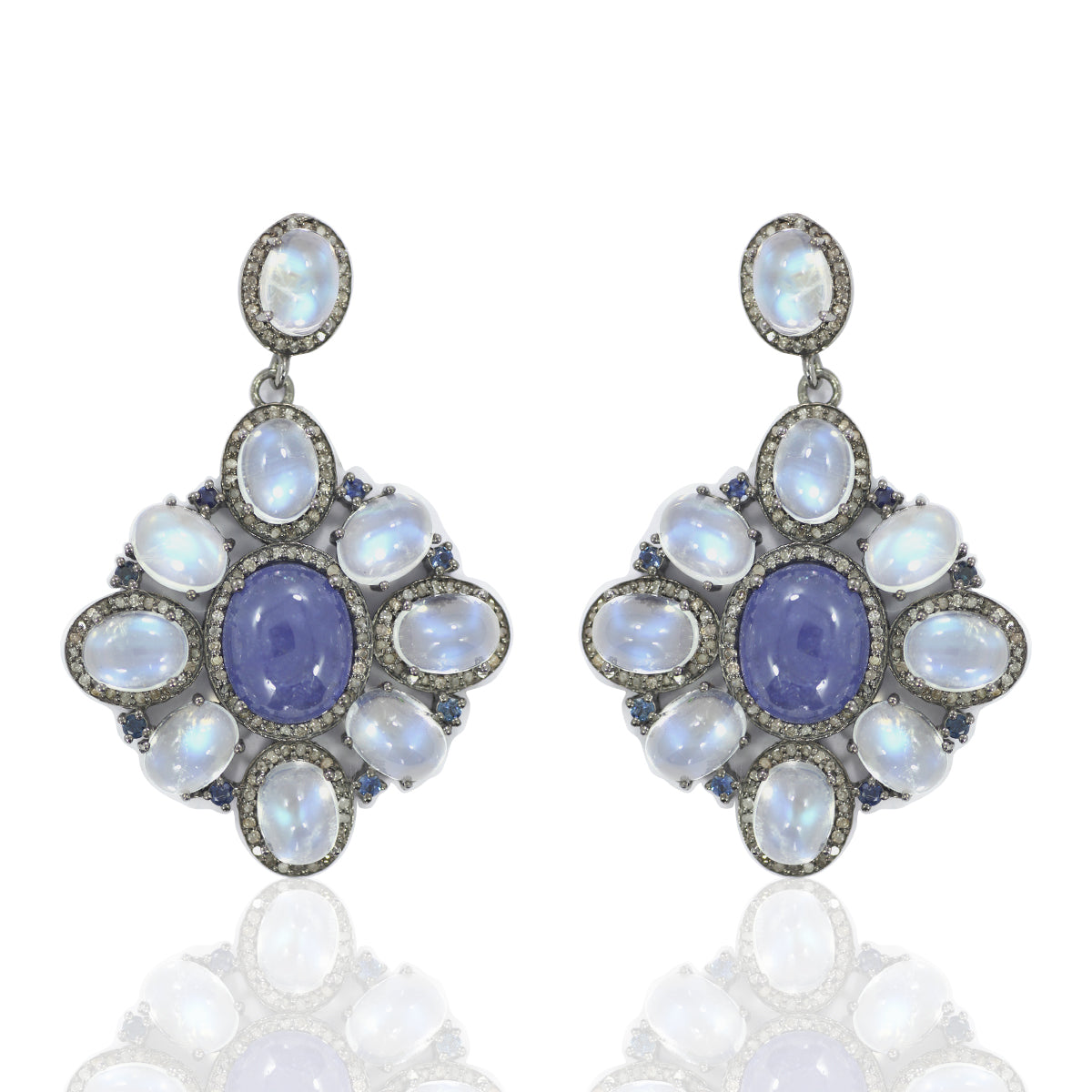 Opal Embedded Diamond Earring