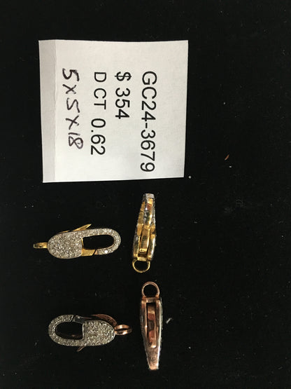 14k Solid Gold Diamond Clasps