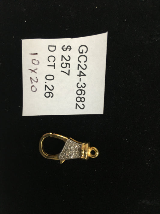 14k Solid Gold Diamond Clasps