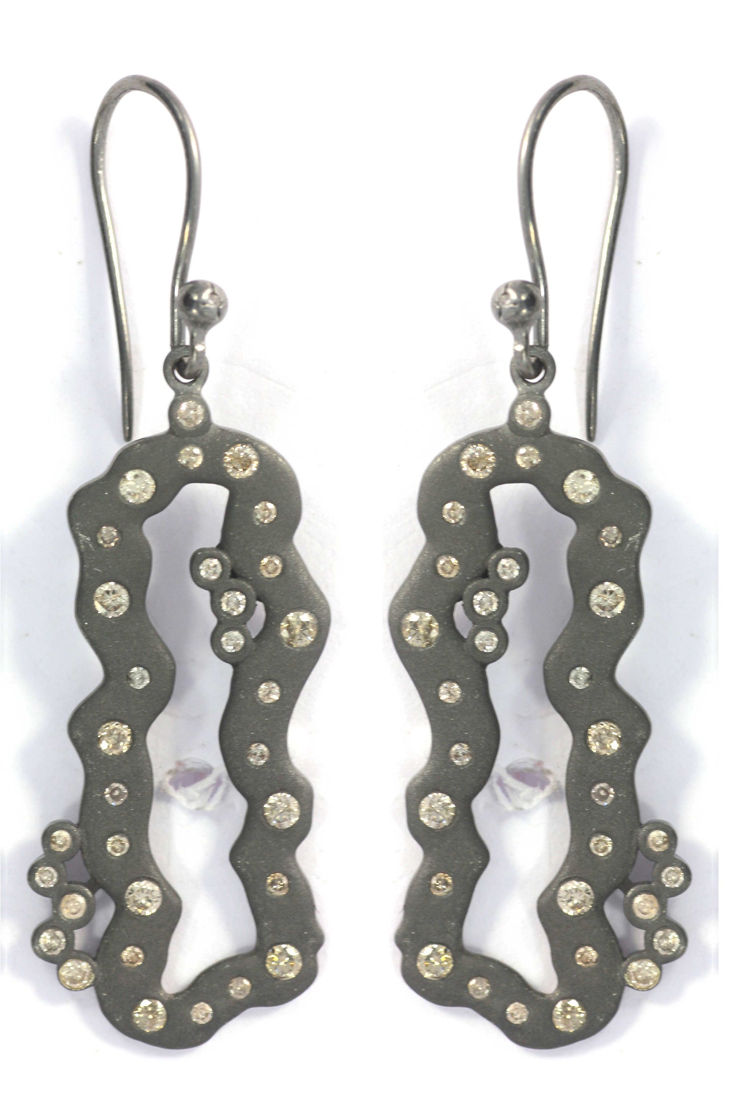 Diamond Silver Earring