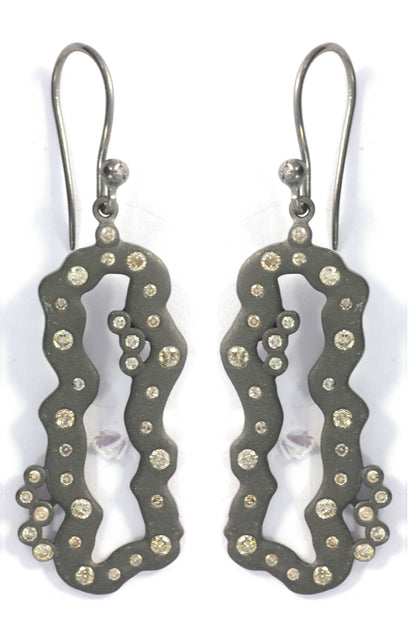 Diamond Silver Earring