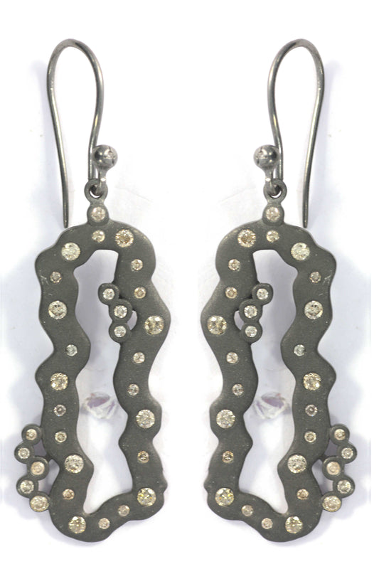 Diamond Silver Earring