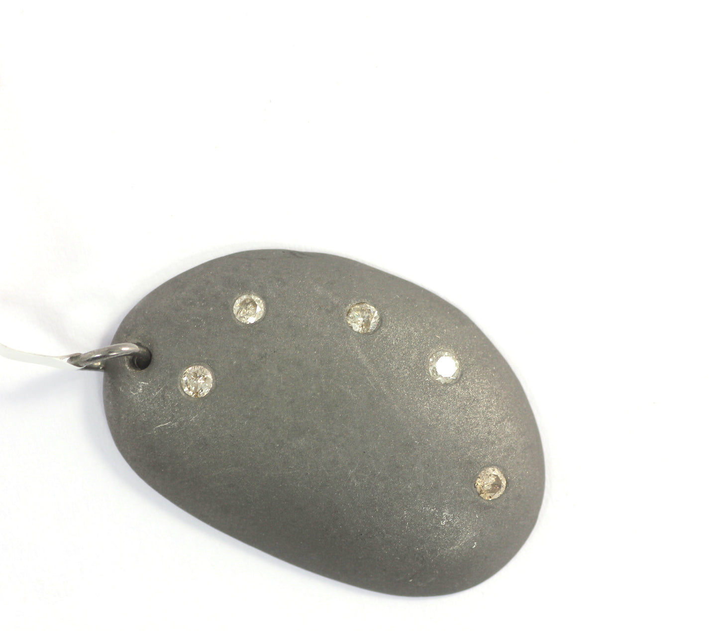 Silver Diamond Charm .925 Oxidized Sterling Silver Diamond Charms, Genuine handmade pave diamond Charm.