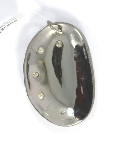 Silver Diamond Charm .925 Oxidized Sterling Silver Diamond Charms, Genuine handmade pave diamond Charm.