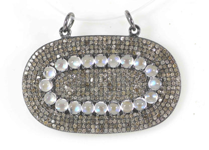 Oval Shape Diamond Charm