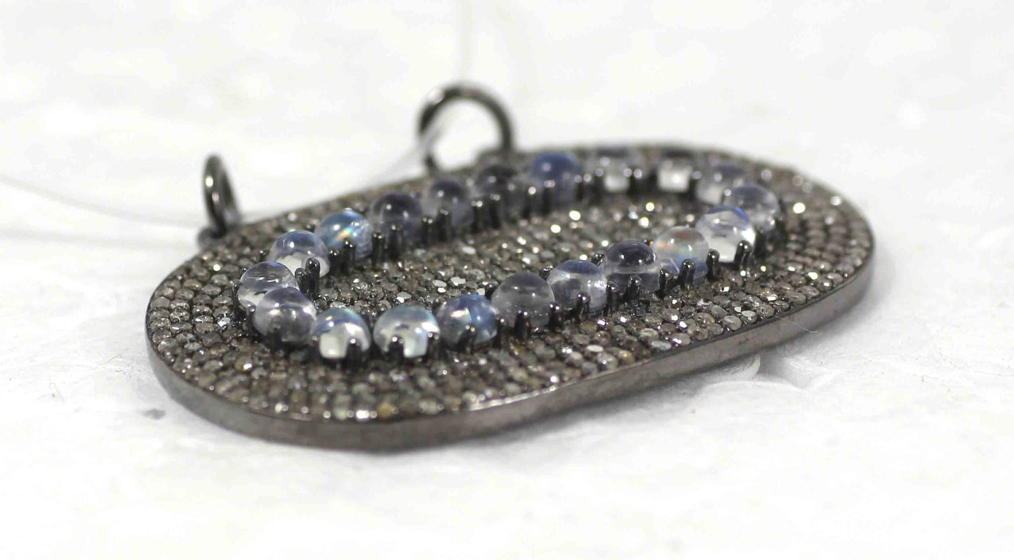 Oval Shape Diamond Charm