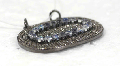 Oval Shape Diamond Charm