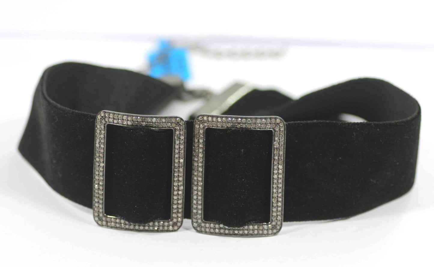 Choker Necklaces With Pave Diamond. 925 Oxidized Sterling Silver Diamond necklaces, Genuine handmade pave diamond necklaces.
